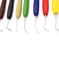 Dental Resin Filler estetyczny zestaw do renowacji pasuje do żywicy nóż plastikowy komoda z silikonowy uchwyt narzędzia stomatologiczne 3